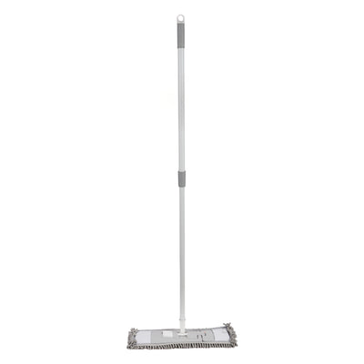 Royalford RF12846 CleanTech 40cm Microfiber Flat Mop | Flexible Head | 130cm Handle| High Water Absorbency | Fast Drying | Durable Floor Cleaning Mop for Home & Office