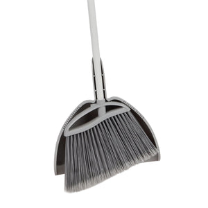 Royalford RF12854 CleanTech 33cm Dustpan & Broom Set | Durable Iron & Plastic Build | 130cm Long Handle | Multipurpose Floor,  Wall & Ceiling Cleaning Tool | Easy to Use