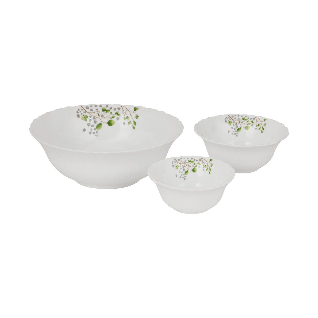 Royalford RF12881 Opalware Dinner Set 42 Pieces | Premium Lightweight Microwave & Dishwasher Safe Dinnerware Plates, Bowls & Spoons for Elegant Everyday Dining at Home