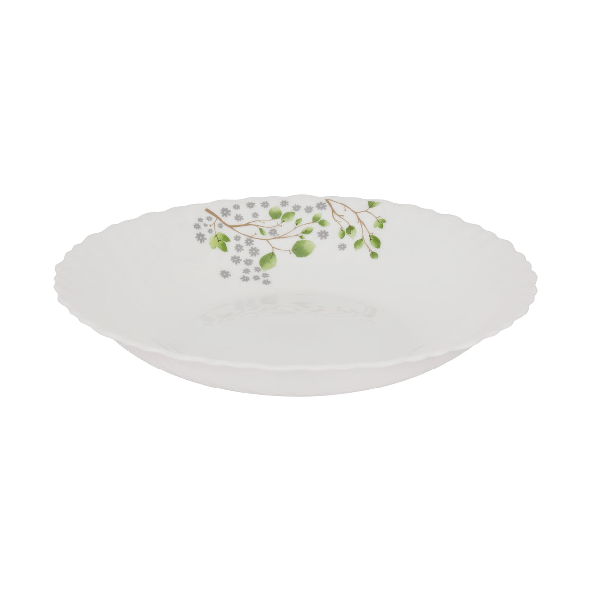Royalford RF12881 Opalware Dinner Set 42 Pieces | Premium Lightweight Microwave & Dishwasher Safe Dinnerware Plates, Bowls & Spoons for Elegant Everyday Dining at Home