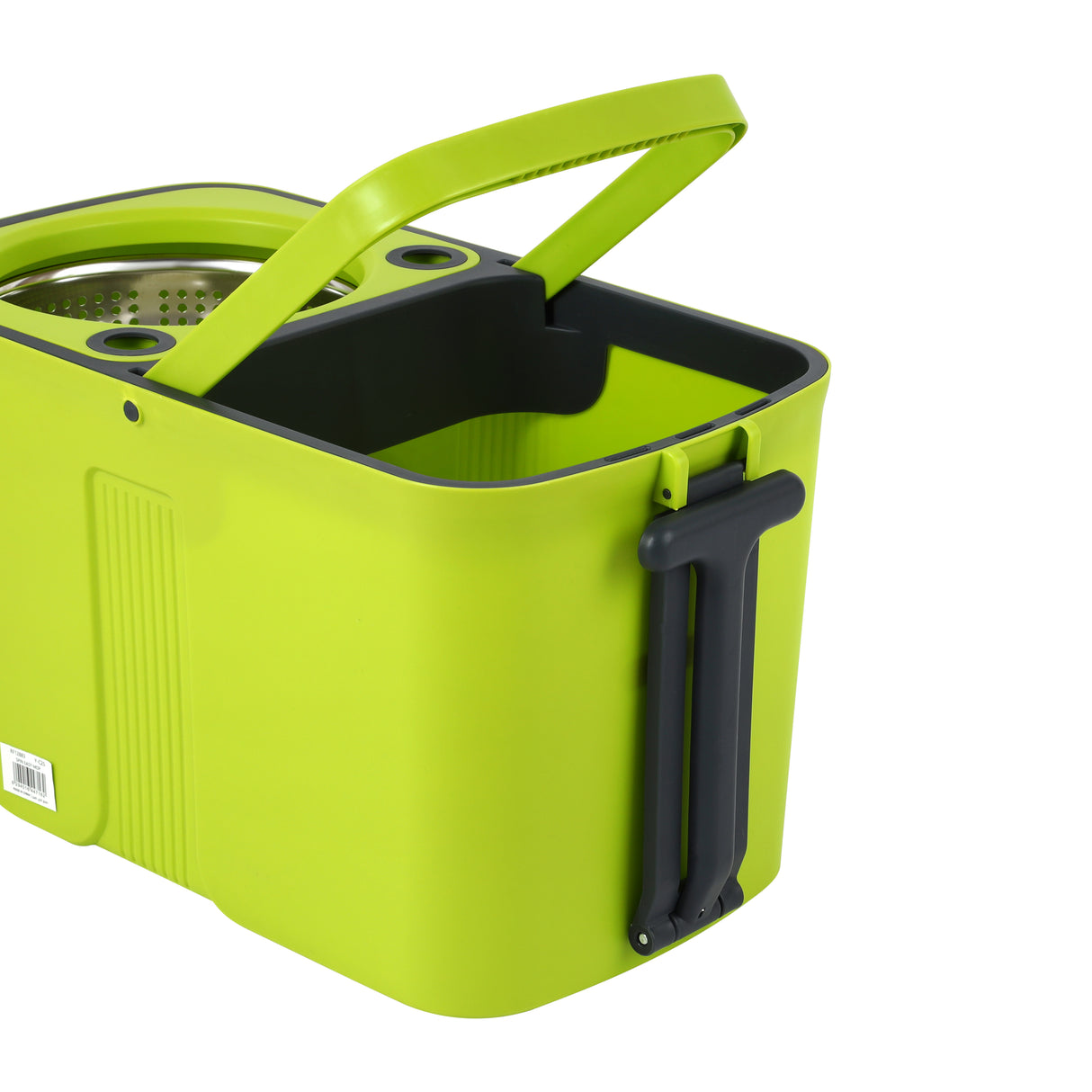 RoyalFord RF12883 CleanMax Spin Easy Mop with 26L bucket | 360° rotating microfiber mop, hands-free spin system, wheels, & durable stainless steel handle for cleaning.