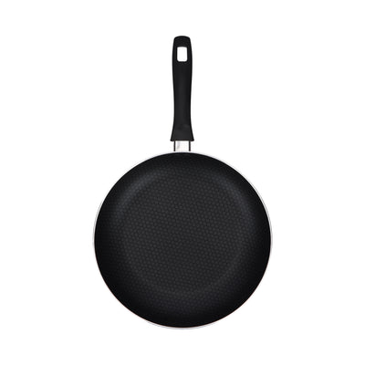 Royalford RF12885 Scarlet Honeycomb 26cm Frypan  | 3-Layer Durable Non-Stick Interior | 2.5mm Thick Body |  Heat-Resistant Bakelite Handle & Easy To Clean Design