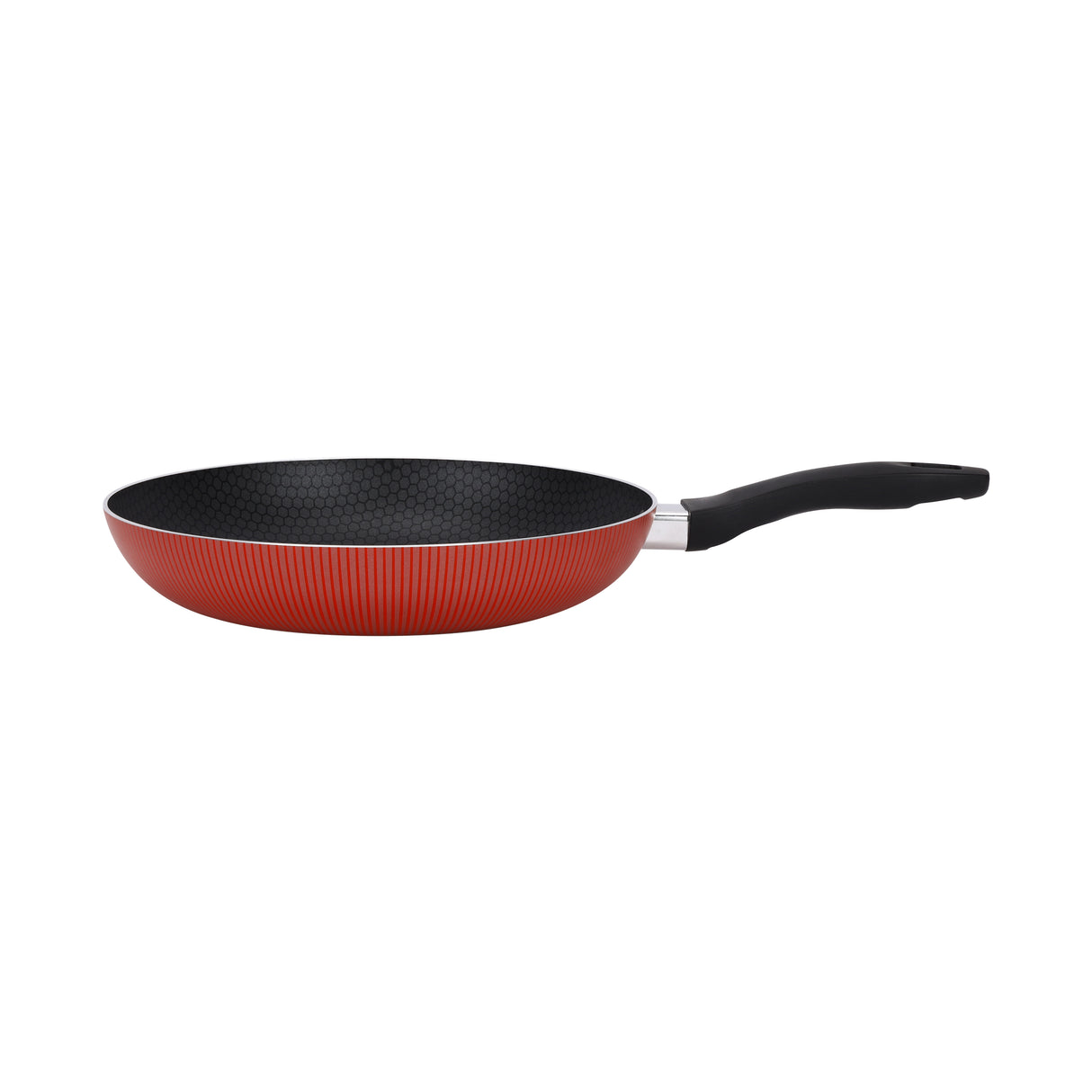 Royalford RF12885 Scarlet Honeycomb 26cm Frypan  | 3-Layer Durable Non-Stick Interior | 2.5mm Thick Body |  Heat-Resistant Bakelite Handle & Easy To Clean Design