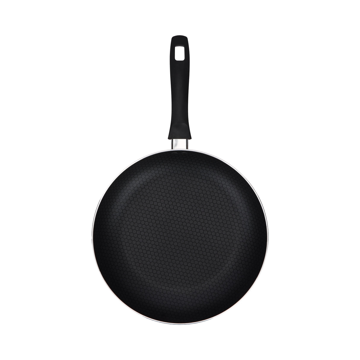 Royalford RF12886 Scarlet Honeycomb 28cm Frypan | Durable Non-Stick Aluminium Frying Pan with Honeycomb Coating | Heat-Resistant Bakelite Handle for Everyday Cooking