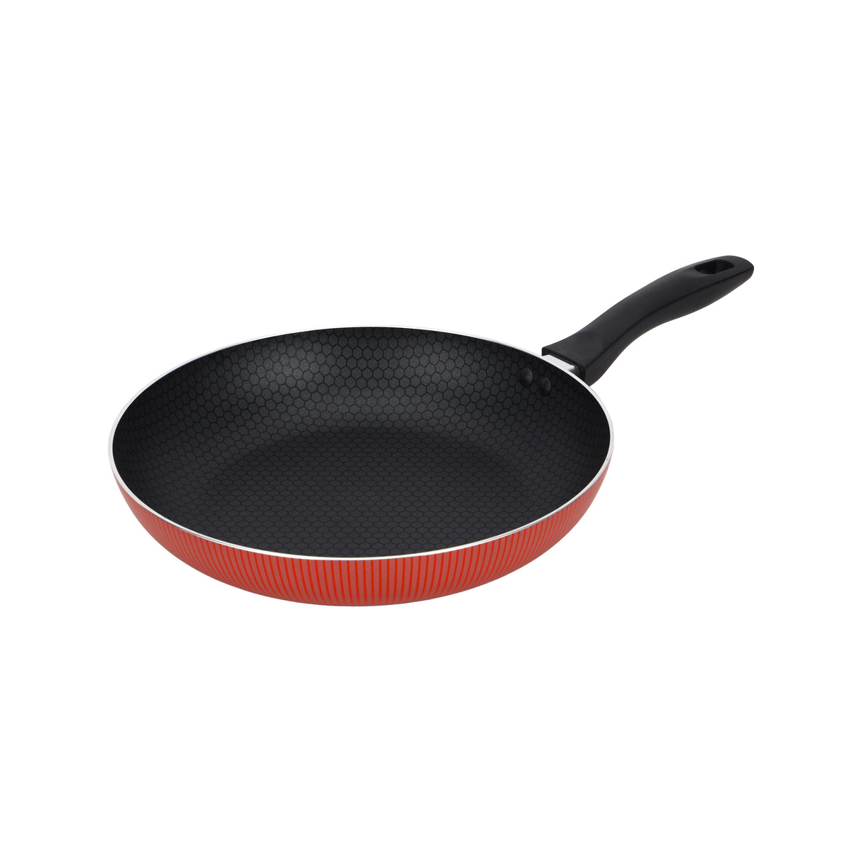 Royalford RF12887 Scarlet Honeycomb 30cm Non-Stick Frypan | Press Aluminium Body| Durable Honeycomb Coating | Heat-Resistant Exterior | Ergonomic Bakelite Handle