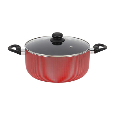 Royalford RF12889 Scarlet Honeycomb casserole with lid delivers efficient | even heat distribution, durable aluminium body and non-stick interior for daily uses