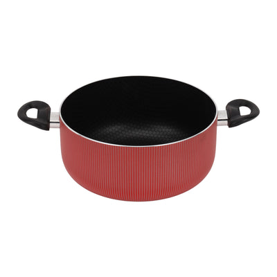 Royalford RF12889 Scarlet Honeycomb casserole with lid delivers efficient | even heat distribution, durable aluminium body and non-stick interior for daily uses