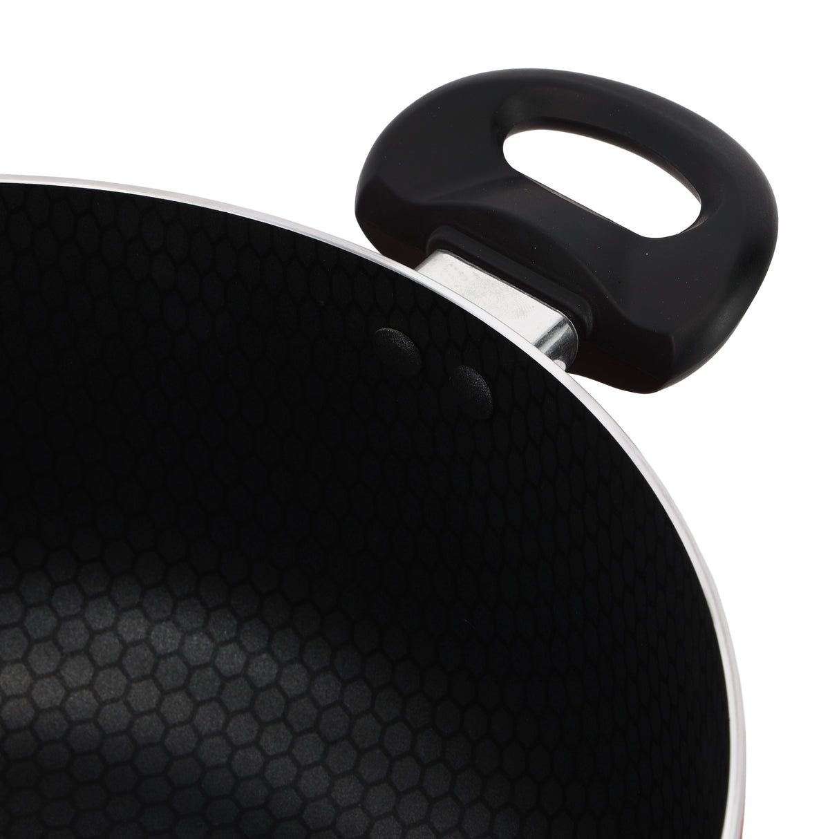 Royalford RF12891 Scarlet Honeycomb Casserole 28cm with durable non-stick coating| tempered glass lid, heat resistant body and gas compatibility for everyday use