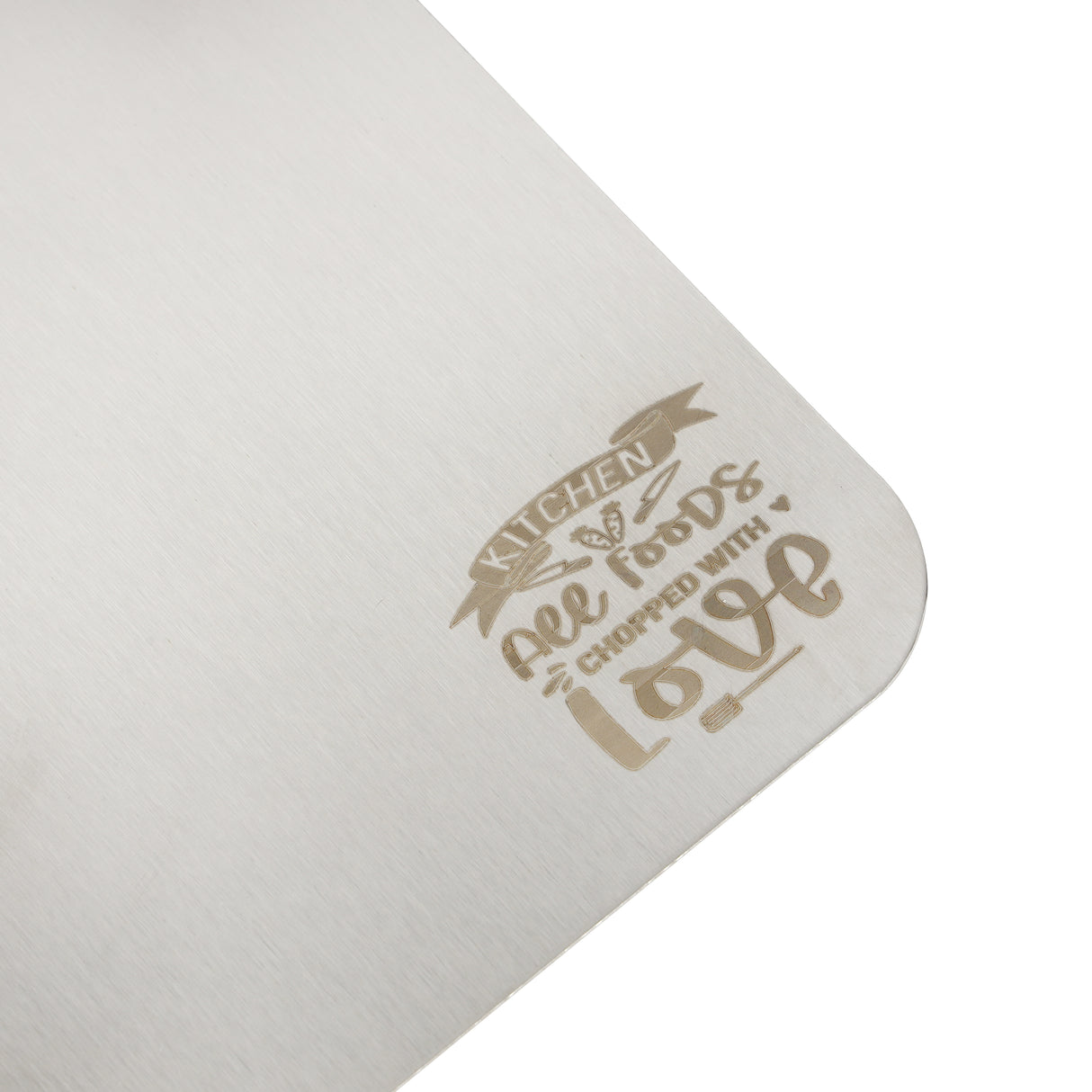 Royalford RF12900 Stainless Steel Chopping Board 31x21cm | Food-Grade BPA-Free Cutting Board | Durable, Scratch-Resistant, Hygienic & Easy to Clean Kitchen Prep Board