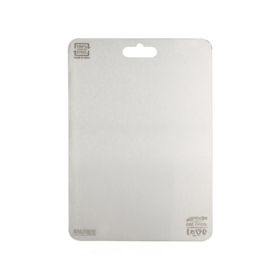Royalford RF12900 Stainless Steel Chopping Board 31x21cm | Food-Grade BPA-Free Cutting Board | Durable, Scratch-Resistant, Hygienic & Easy to Clean Kitchen Prep Board