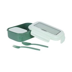 Royalford RF12905 Lunch Box with Spoon & Fork| Airtight, BPA Free, 700ml + 200ml Food & Container| Dual Compartment, Leak Resistant & Durable Compact Lunch Storage|