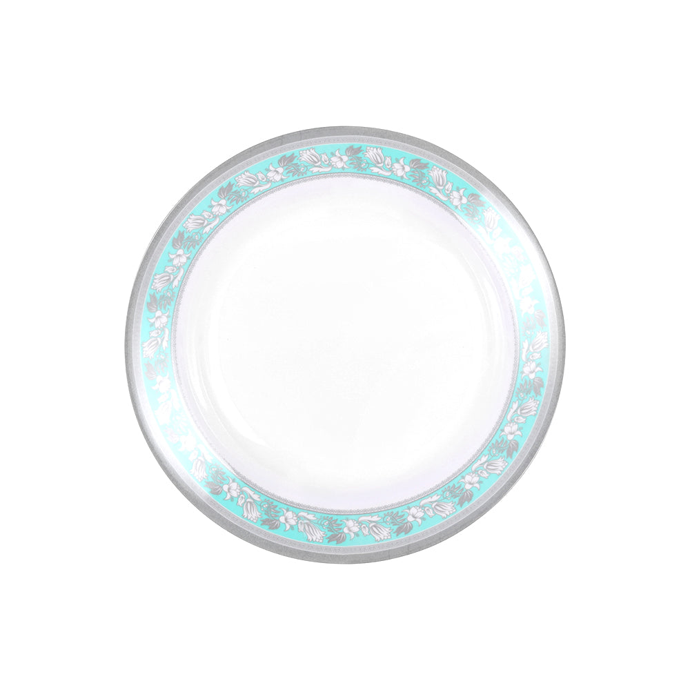 Royalford RF12913 8 Inch Melamine Flat Plate | Durable, Lightweight , Chip Resistant, Dishwasher Safe & Freezer Safe | Elegant Dinner Plate for Home Kitchen & Dining Use