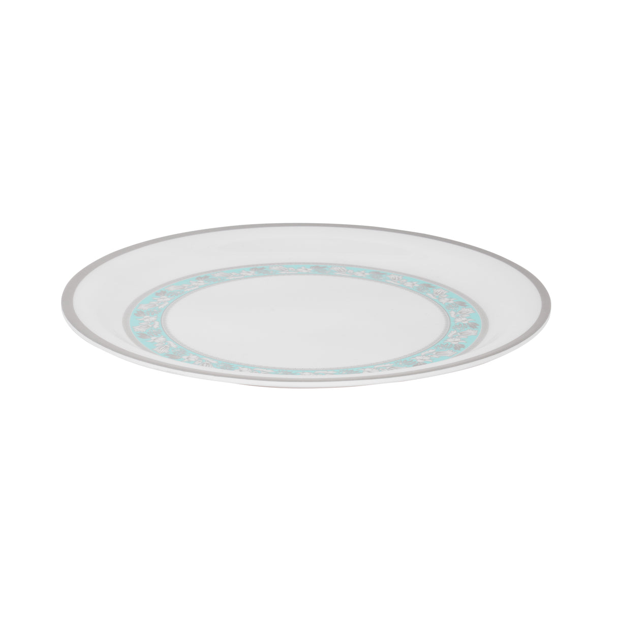 Royalford RF12911 11" Melamine Dinner Plate | chip-resistant floral design with lightweight | dishwasher & freezer safe, ideal for daily dining and serving use|
