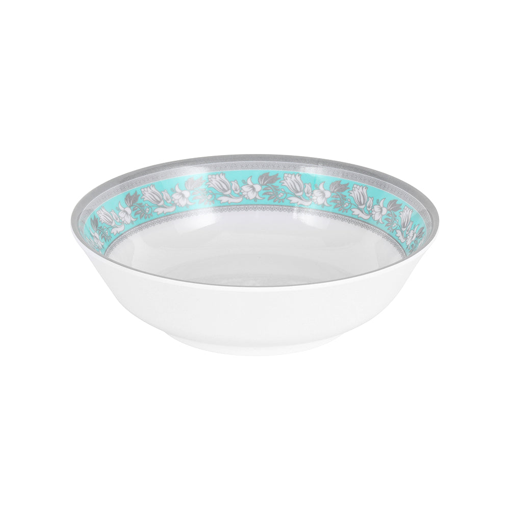 Royalford RF12914 8.5" Melamine Serving Bowl| Durable, Lightweight & Chip-Resistant Tableware| Elegant White Design, Dishwasher & Freezer Safe for Everyday Use|