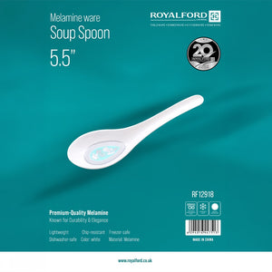 RoyalFord RF12918 Melamine Soup Spoon | 5.5 Inch | Lightweight, Chip Resistant,  Durable Dishwasher & Freezer Safe Serving Spoon for Soup, Curry &  Dining Kitchen Use