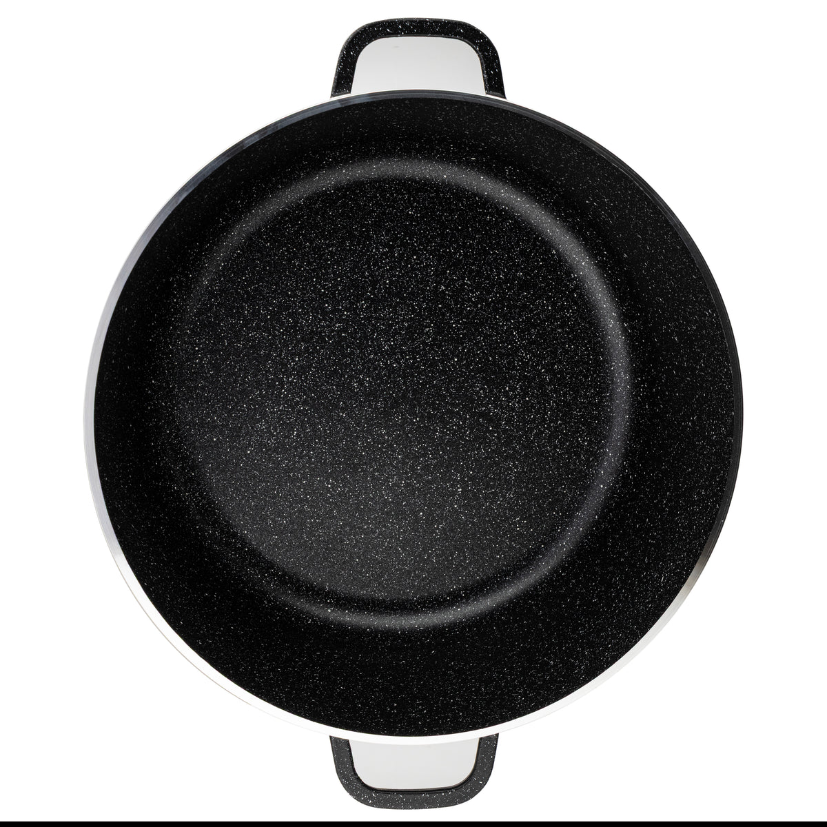 Royalford RF12921 44cm Die-Cast Aluminium Casserole with Lid | 5-Layer Granite Non-Stick Large Capacity Cooking Pot for Family Meals |Gas, Ceramic & Induction Compatible