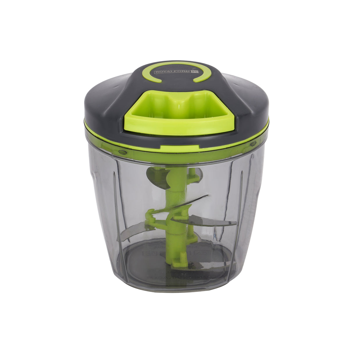 Royalford RF12923 Handy Pull Chopper 1000ml| 6 Stainless Steel Blades with Manual Food Chopper| Easy Pull Cord Mechanism & Compact Durable Vegetable Fruit Chopper|