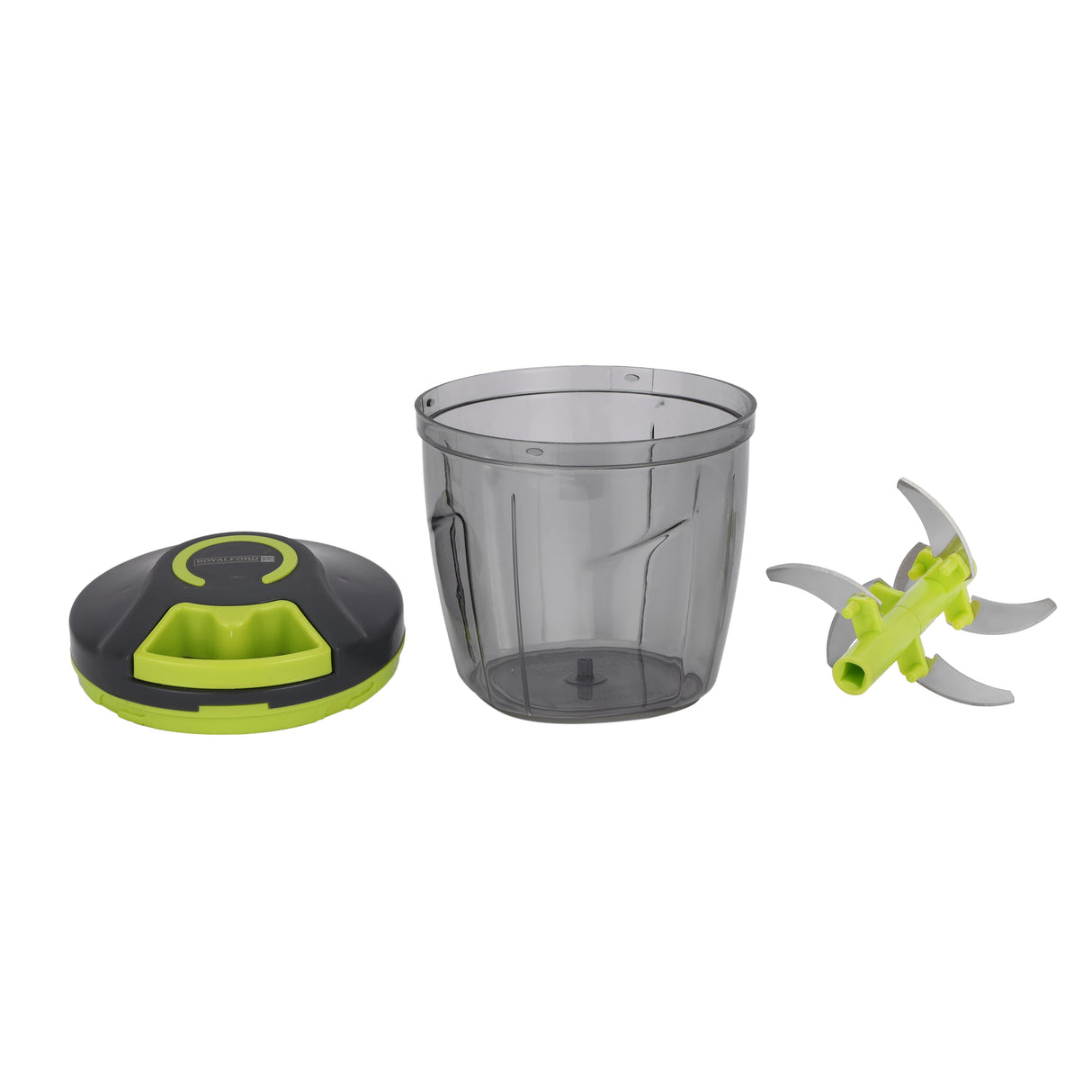 Royalford RF12923 Handy Pull Chopper 1000ml| 6 Stainless Steel Blades with Manual Food Chopper| Easy Pull Cord Mechanism & Compact Durable Vegetable Fruit Chopper|