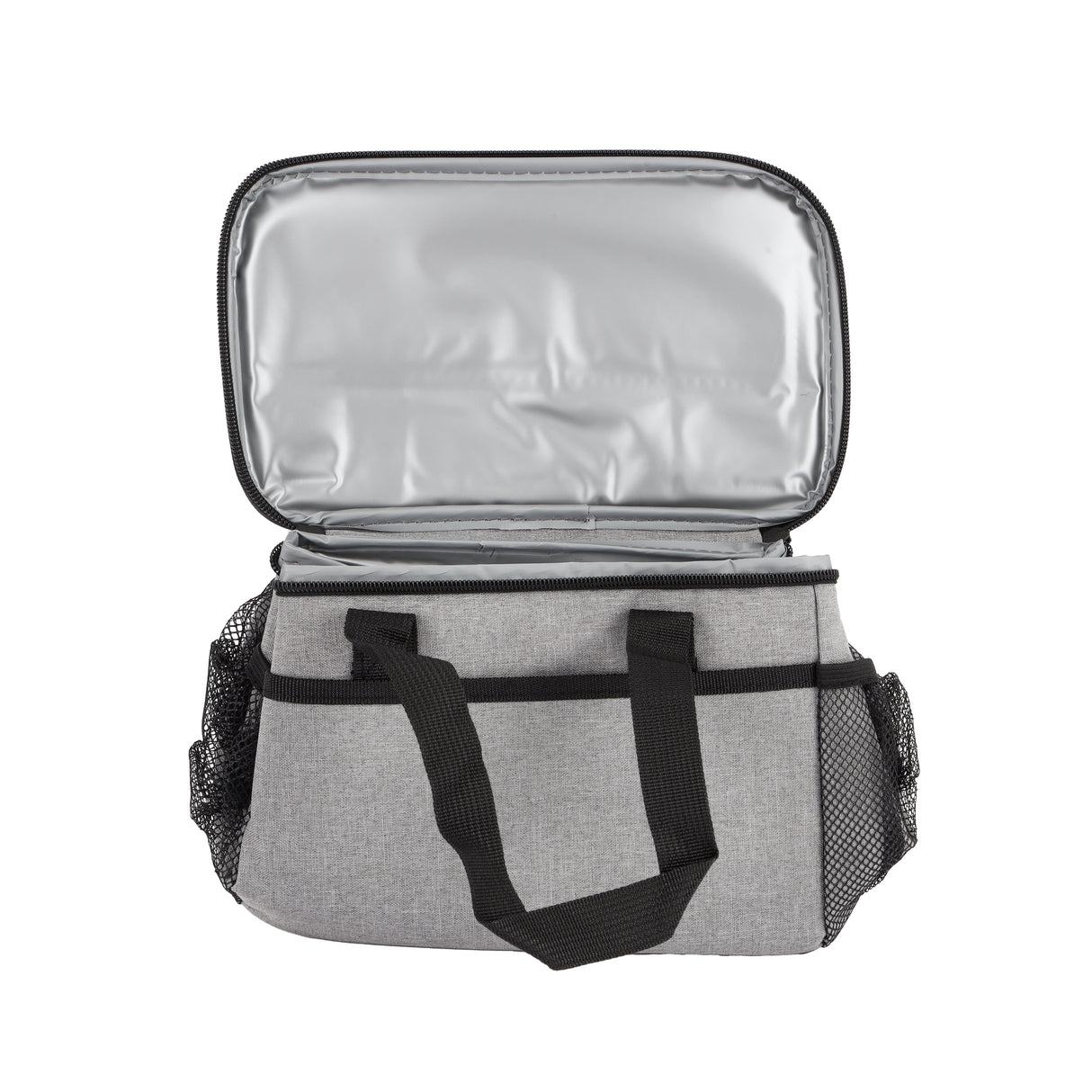Royalford RF12930 Insulated Lunch Carry Bag | Portable Thermal Food Storage Bag with Zip Closure| Side Mesh Pockets| Water-Resistant Non-Woven Fabric for Office & School