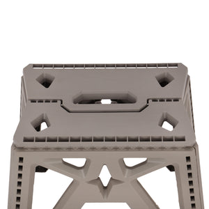Royalford RF12933 Folding Stool |  Strong & Sturdy PP Plastic Construction | Portable Foldable Step Stool with Handle | Perfect for Home, Kitchen, Office & Outdoor Use