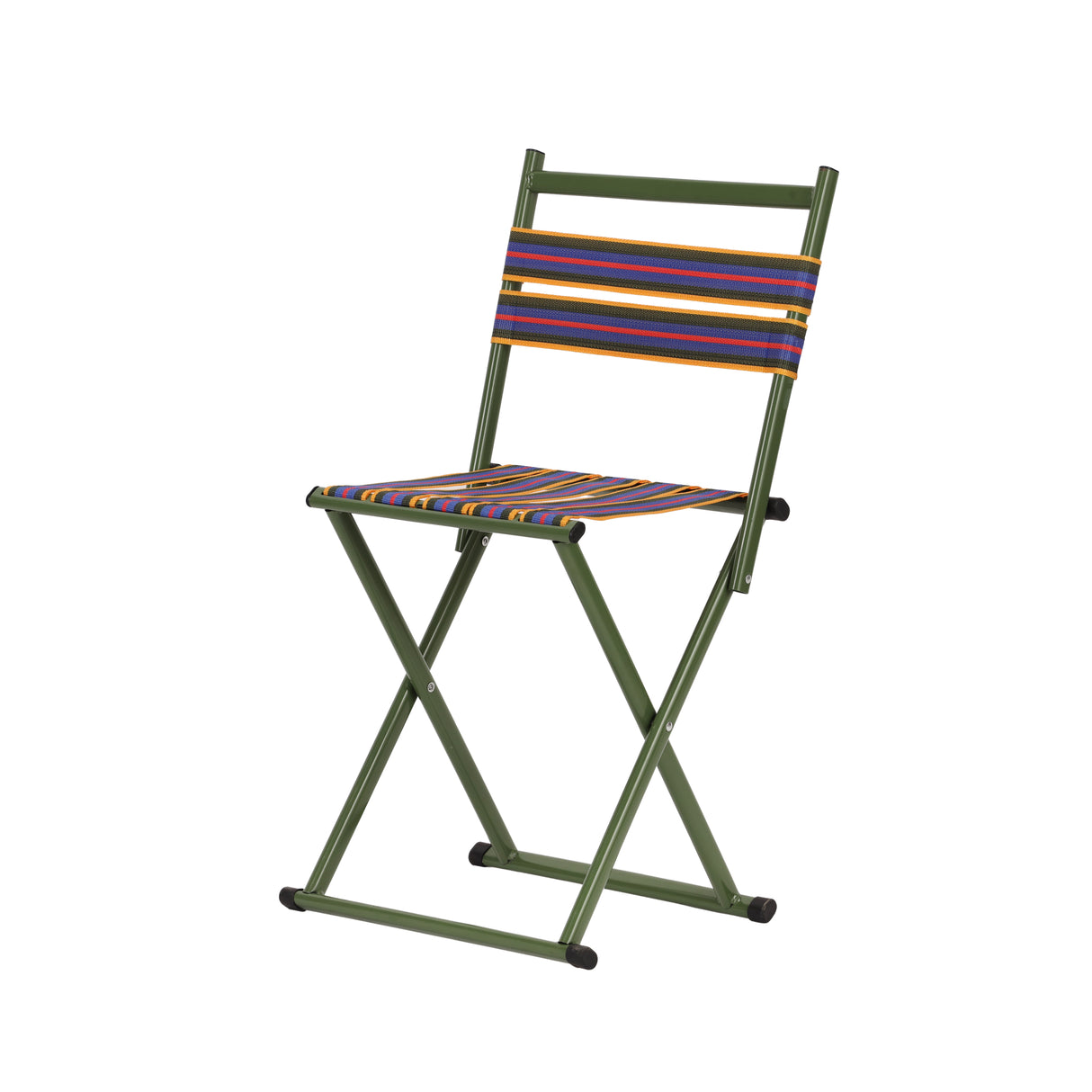 Royalford RF12940 Foldable Camping Chair | Strong Iron Frame | Durable Woven Strap Seat Outdoor Folding Chair | Lightweight Portable Picnic, Garden Seating Solution