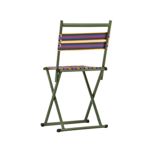 Royalford RF12940 Foldable Camping Chair | Strong Iron Frame | Durable Woven Strap Seat Outdoor Folding Chair | Lightweight Portable Picnic, Garden Seating Solution