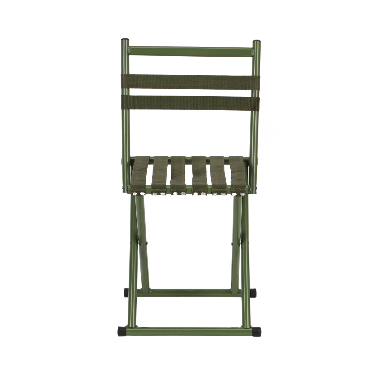 Royalford RF12941 Foldable Camping Chair | Strong Iron Legs |  Durable Woven Strap Seat | Lightweight | Portable Outdoor Chair for Camping, Picnic, Fishing & Travel