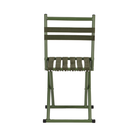 Royalford RF12941 Foldable Camping Chair | Strong Iron Legs |  Durable Woven Strap Seat | Lightweight | Portable Outdoor Chair for Camping, Picnic, Fishing & Travel