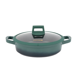 Royalford RF12950  12 Pcs Die-Cast Cookware Set | Premium Granite Coated Non-Stick Induction Ready Casseroles with Glass Lids, Silicone Pot Holders & 6 Layer Build