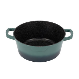 Royalford RF12950  12 Pcs Die-Cast Cookware Set | Premium Granite Coated Non-Stick Induction Ready Casseroles with Glass Lids, Silicone Pot Holders & 6 Layer Build