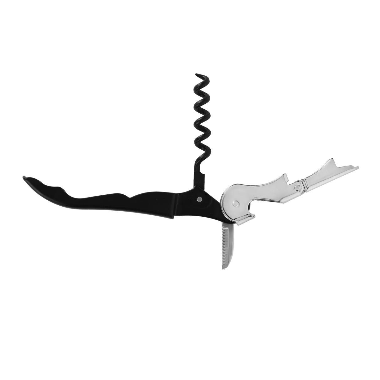 Royalford RF12953 3 in 1 Cork Screw Wine Opener|  Carbon Steel Multi Functional Bottle Opener with Foil Cutter | Ergonomic Handle | Durable Corrosion Resistant Tool