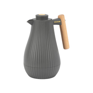 Royalford RF12972 1000ml Insula Vacuum Flask | Wooden Handle | Pink Glass Inner | 20 Hours Hot and  24 Hours Cold | BPA Free | Leak Resistant |  Durable PP Body