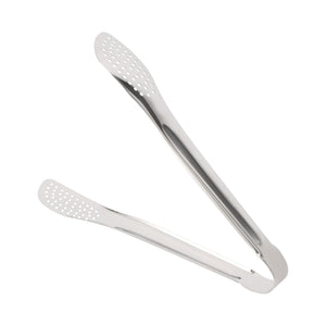 Royalford RF12975 Stainless Steel Food Tong| durable 24cm design with strong grip edges & rust-resistant build| ergonomic handle for easy serving & food handling|