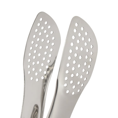 Royalford RF12975 Stainless Steel Food Tong| durable 24cm design with strong grip edges & rust-resistant build| ergonomic handle for easy serving & food handling|