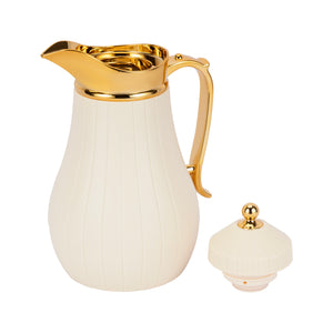 RoyalFord RF12976 Rahma 5 Piece Vacuum Flask Set with Serving Tray | BPA Free Insulated Hot & Cold Coffee Tea Flask Set with Bowls | For Home Hospitality & Majlis Serving
