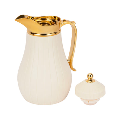 RoyalFord RF12976 Rahma 5 Piece Vacuum Flask Set with Serving Tray | BPA Free Insulated Hot & Cold Coffee Tea Flask Set with Bowls | For Home Hospitality & Majlis Serving