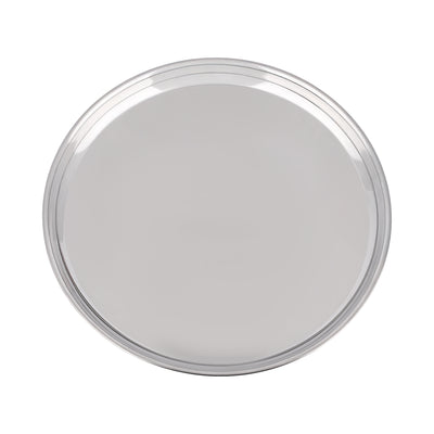 RoyalFord RF13001 28cm Stainless Steel Plate | Durable Rust Resistant Dinner Serving Plate | Perfect for  Kitchen &  Restaurant Dining Use | Reusable Round Food Plate