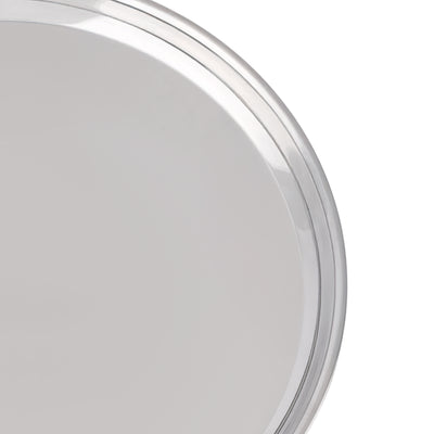 RoyalFord RF13001 28cm Stainless Steel Plate | Durable Rust Resistant Dinner Serving Plate | Perfect for  Kitchen &  Restaurant Dining Use | Reusable Round Food Plate