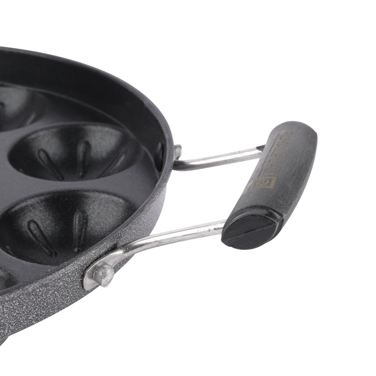 Royalford RF13004 Non-Stick Paniyarkkal Pan | 12 Pits 23cm | Premium Aluminium Appam & Paniyaram Maker | Durable Coating| Heat Resistant Handles| Gas & Ceramic Compatible