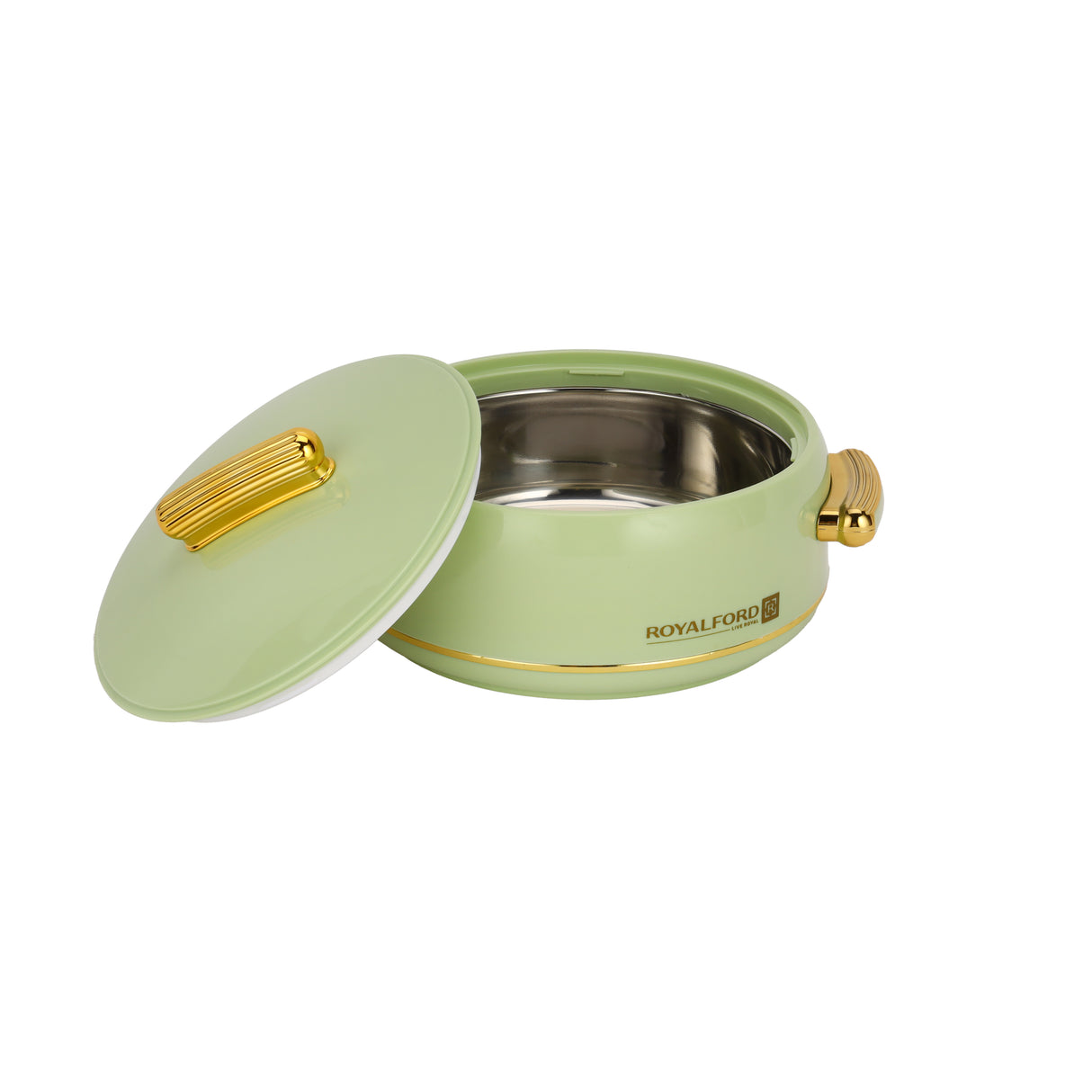 Royalford RF13014 Excelia 1600ml Insulated Hot Pot | Stainless Steel Inner Casing | Super PU Insulation | Firm Twist Lock Lid | Durable PP Body for Hot & Fresh Serving