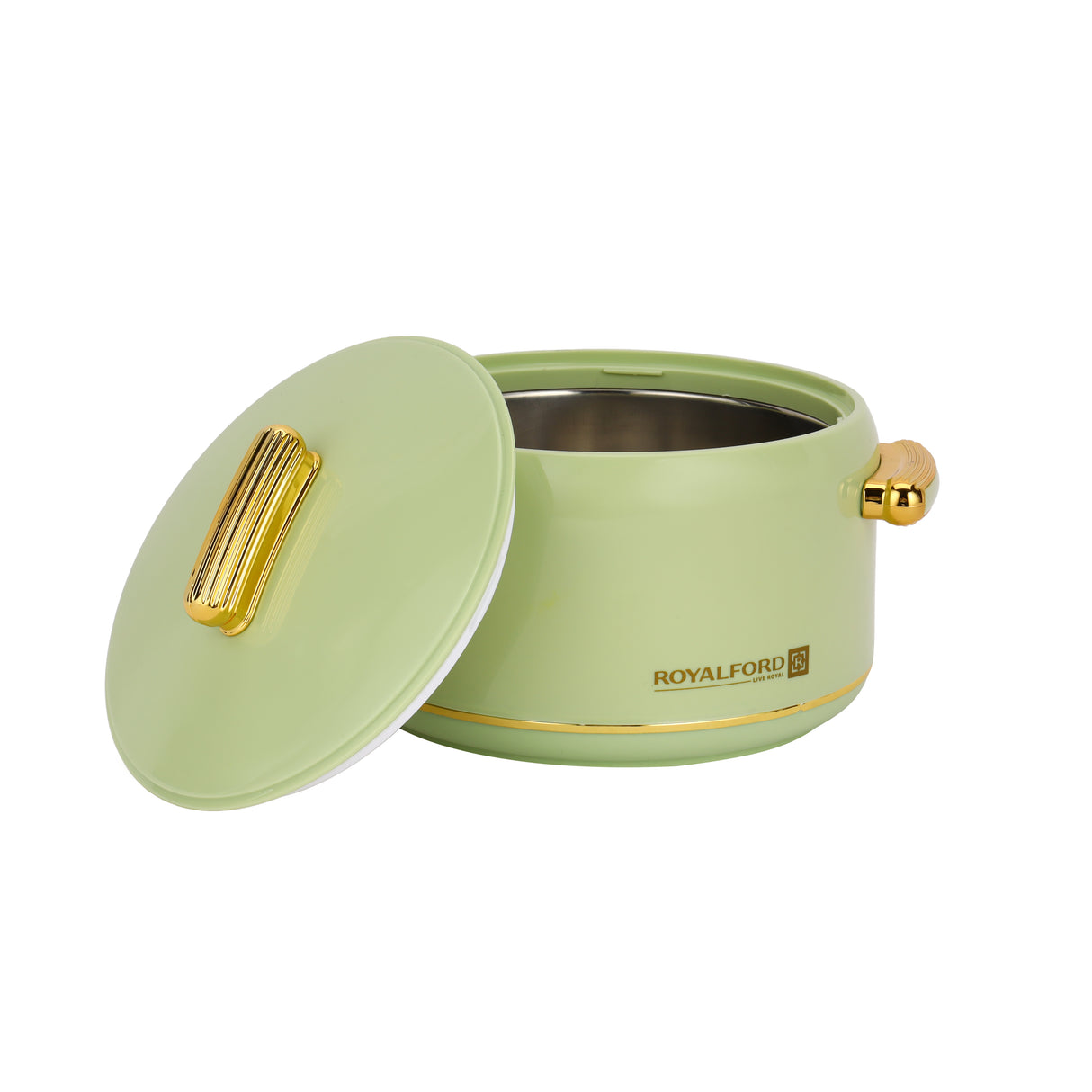 Royalford RF13015 Excelia Insulated Hot Pot 2500ml |Stainless Steel Inner Casing |Super PU Insulation | Firm Twist Lock Lid | Durable PP Body Food Warmer| Easy to clean