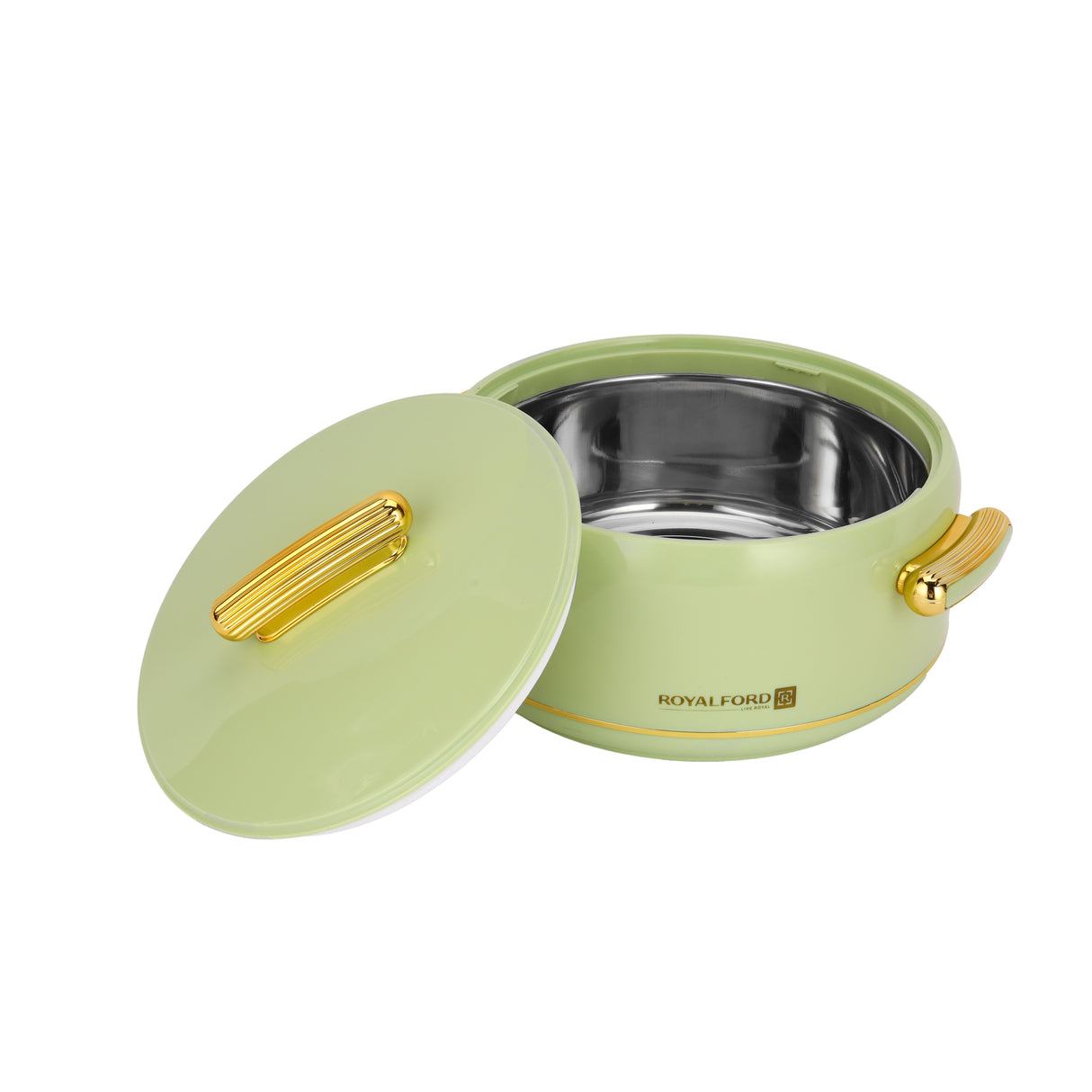 Royalford RF13016 Excelia 3500ml Insulated Hot Pot | SS Inner Casing| Super PU Insulation| Firm Twist Lock Lid| Durable PP Body| Premium Casserole for Hot & Fresh Serving