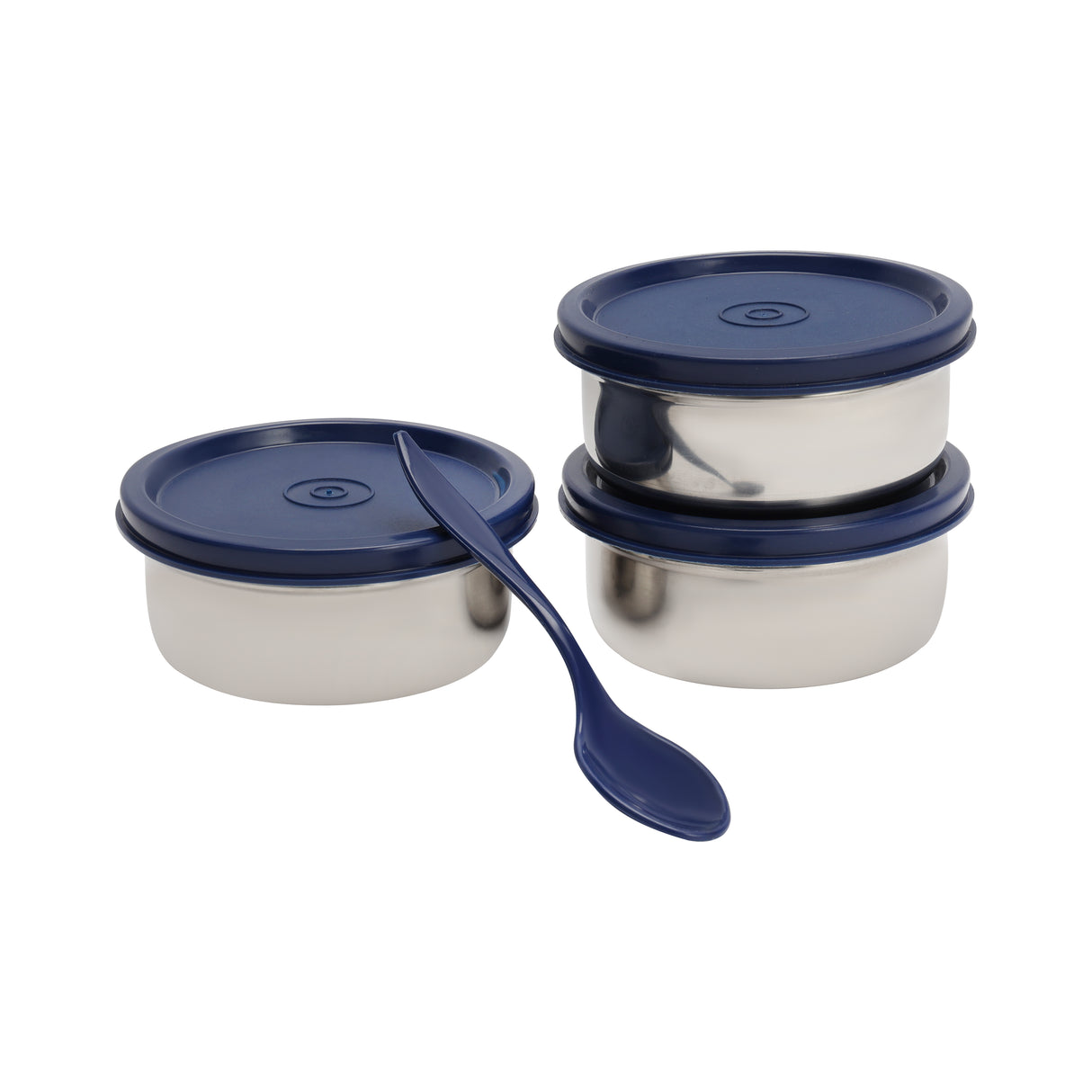 Royalford RF13042 3Pc Stainless Steel Lunch Box with Insulated Carry Bag | BPA Free | Leakproof Food Containers Tiffin Set | Perfect for Office, School & Travel
