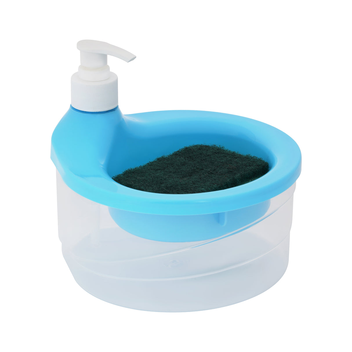 Royalford RF13043 Smart Dispenser & Sponge Set| easy press pump, built-in sponge holder & durable design| efficient cleaning solution for kitchen & bathroom use|