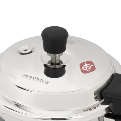 Royalford RF13046 Triply Stainless Steel Pressure Cooker 3L | fast, energy-efficient cooking with even heat distribution, induction compatibility, durable build
