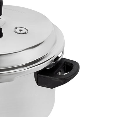 RoyalFord RF13047 Triply Stainless Steel Pressure Cooker 5L | Triply Base | Induction Compatible Stainless Steel Cooker | 3X Faster Heating | Energy Efficient | Durable
