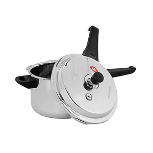 RoyalFord RF13047 Triply Stainless Steel Pressure Cooker 5L | Triply Base | Induction Compatible Stainless Steel Cooker | 3X Faster Heating | Energy Efficient | Durable