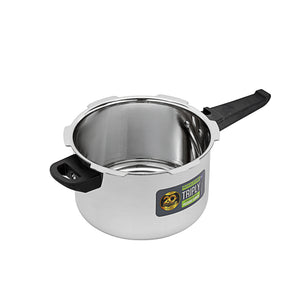 RoyalFord RF13047 Triply Stainless Steel Pressure Cooker 5L | Triply Base | Induction Compatible Stainless Steel Cooker | 3X Faster Heating | Energy Efficient | Durable