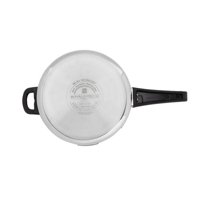 RoyalFord RF13047 Triply Stainless Steel Pressure Cooker 5L | Triply Base | Induction Compatible Stainless Steel Cooker | 3X Faster Heating | Energy Efficient | Durable