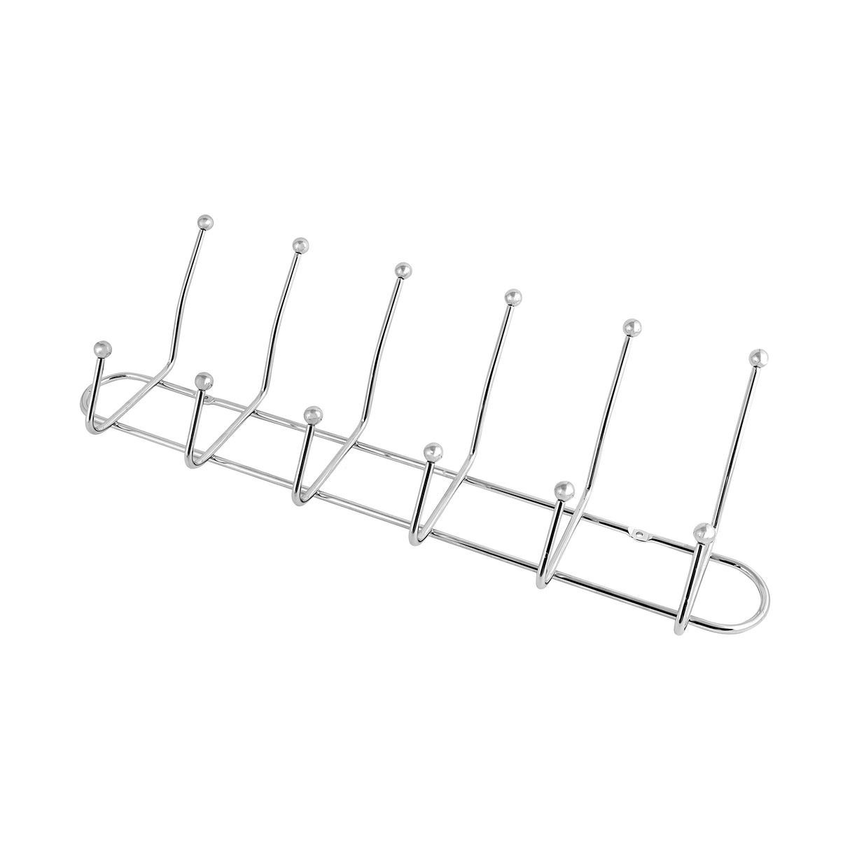 Royalford RF1426-MH6 6 Hooks Metal Hanger | Heavy-Duty Wall Mounted Rack for Towels, Clothes, Keys & Kitchen Accessories |  Space Saving Organizer for Home & Bathroom